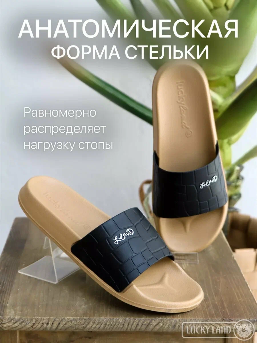 Шлёпанцы женские Lucky Land 3474 W-IS чёрный