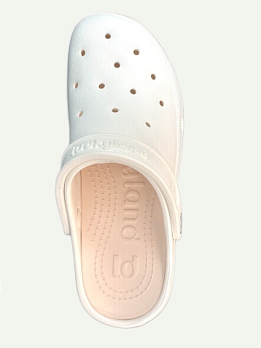 Сабо женские Lucky Land 4753 W-MED-EVA белый с бежевой стелькой