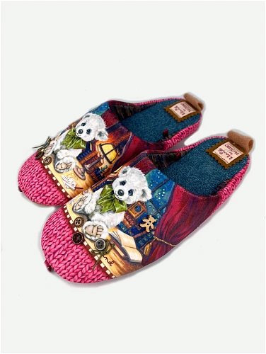 Тапочки женские Lucky Land 3580 W-DC-W красный