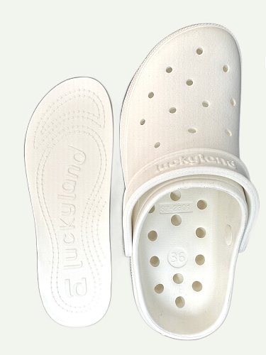 Сабо женские Lucky Land 4753 W-MED-EVA белый с белой стелькой