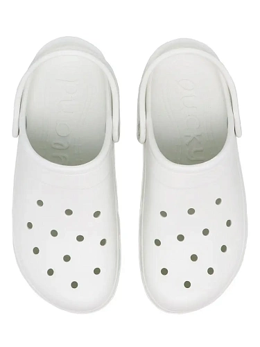 Сабо женские Lucky Land 3719 W-S-EVA белый с белым ремешком