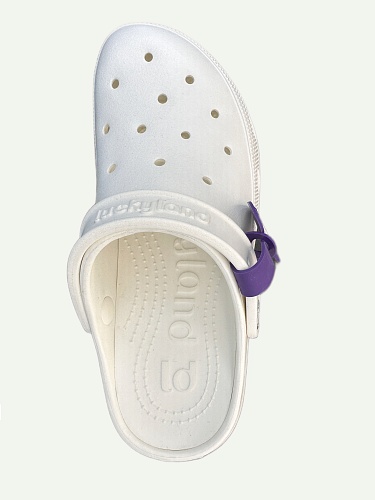 Сабо женские Lucky Land 4753 W-MED-EVA белый с белой стелькой