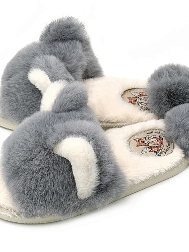 Тапочки женские Lucky Land 4326 W-CH-O тёмно-серый