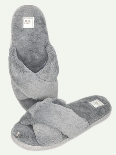 Тапочки женские Lucky Land 4790 W-CH-O тёмно-серый