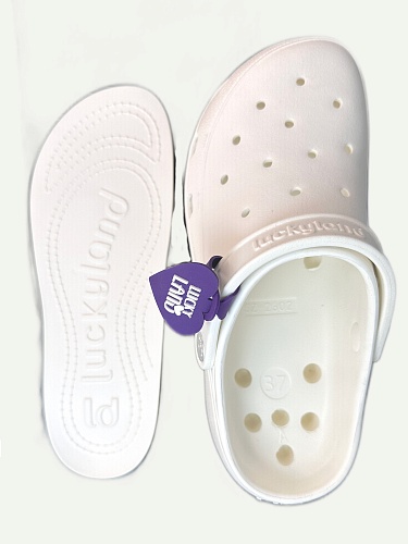 Сабо женские Lucky Land 4754 W-MED-EVA белый с белой стелькой