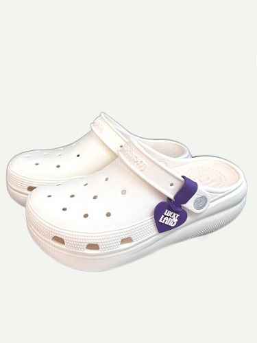 Сабо женские Lucky Land 4753 W-MED-EVA белый с бежевой стелькой