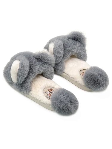 Тапочки женские Lucky Land 4326 W-CH-O тёмно-серый